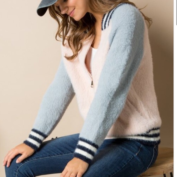 ✨Fuzzy Bomber Jacket - Picture 5 of 7